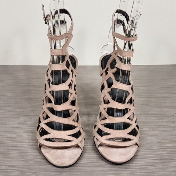 KENDALL + KYLIE 'Elisa' Cage Sandal Beige Leather Womens Size 5.5 M - Picture 2 of 9